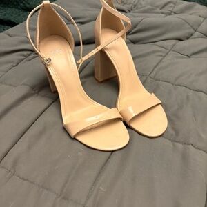 Mango Nude Block Heel Sandals